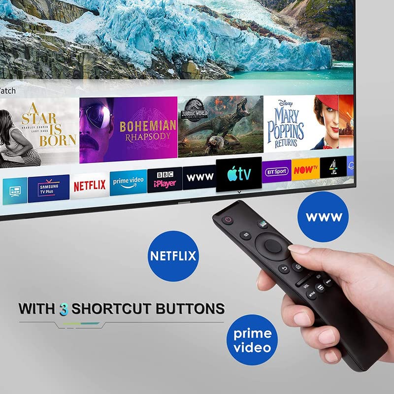Image of Ehop Universal Remote Control Compatible for All Samsung TV LED QLED UHD SUHD HDR LCD Frame Curved HDTV 4K 8K 3D Smart TVs, with Buttons for Netflix, Prime Video