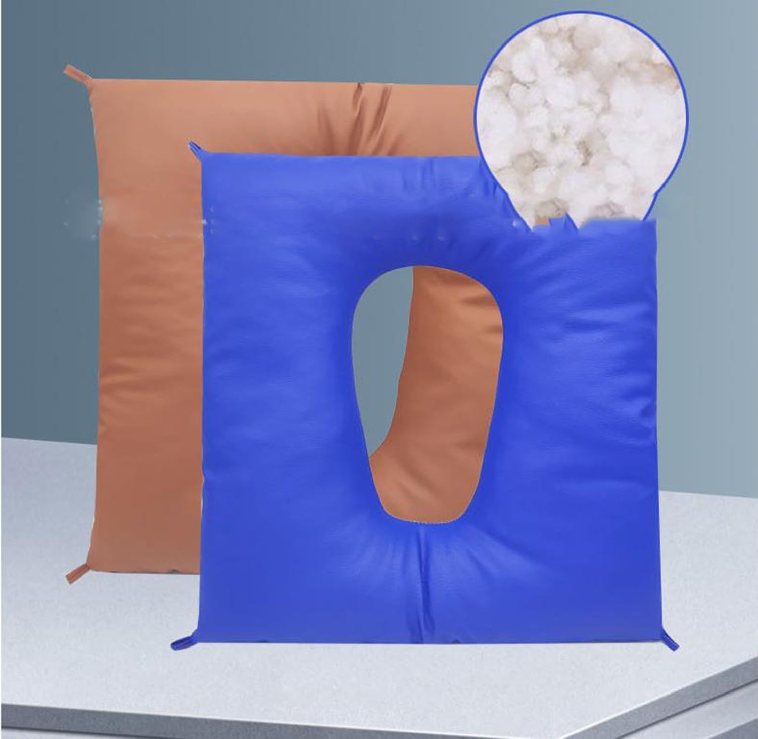 Cojín antiescaras para sillas de ruedas y sillas de inodoro, grueso y cálido, cojín lavable para asiento de inodoro