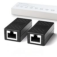 Vista 18 de Dingsun Acoplador RJ45, extensor Ethernet para conector hembra a hembra Cat7/Cat6/Cat5e/Cat5 (1 paquete, negro)