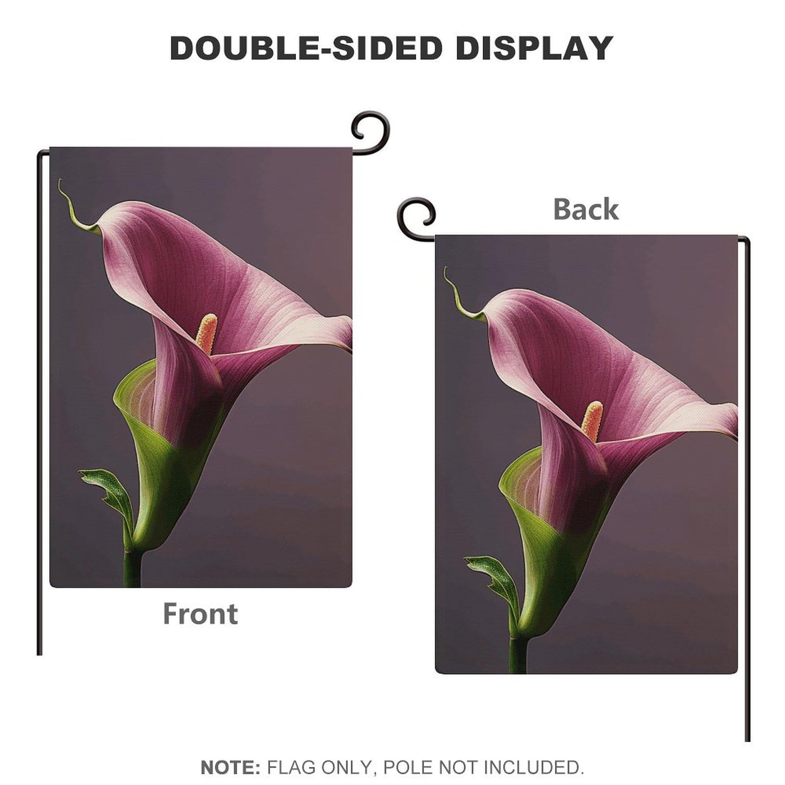 Amazon.com : Purple Calla Lily Flag 12.6x18.5 Inch Double Sided