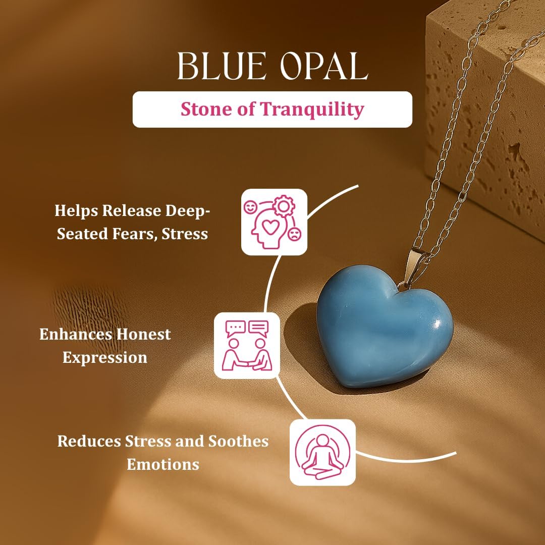 Gempires Love Heart Crystal Pendant Necklace for Women, Silver Plated 18 + 2 Inch Adjustable Chain - Image 3