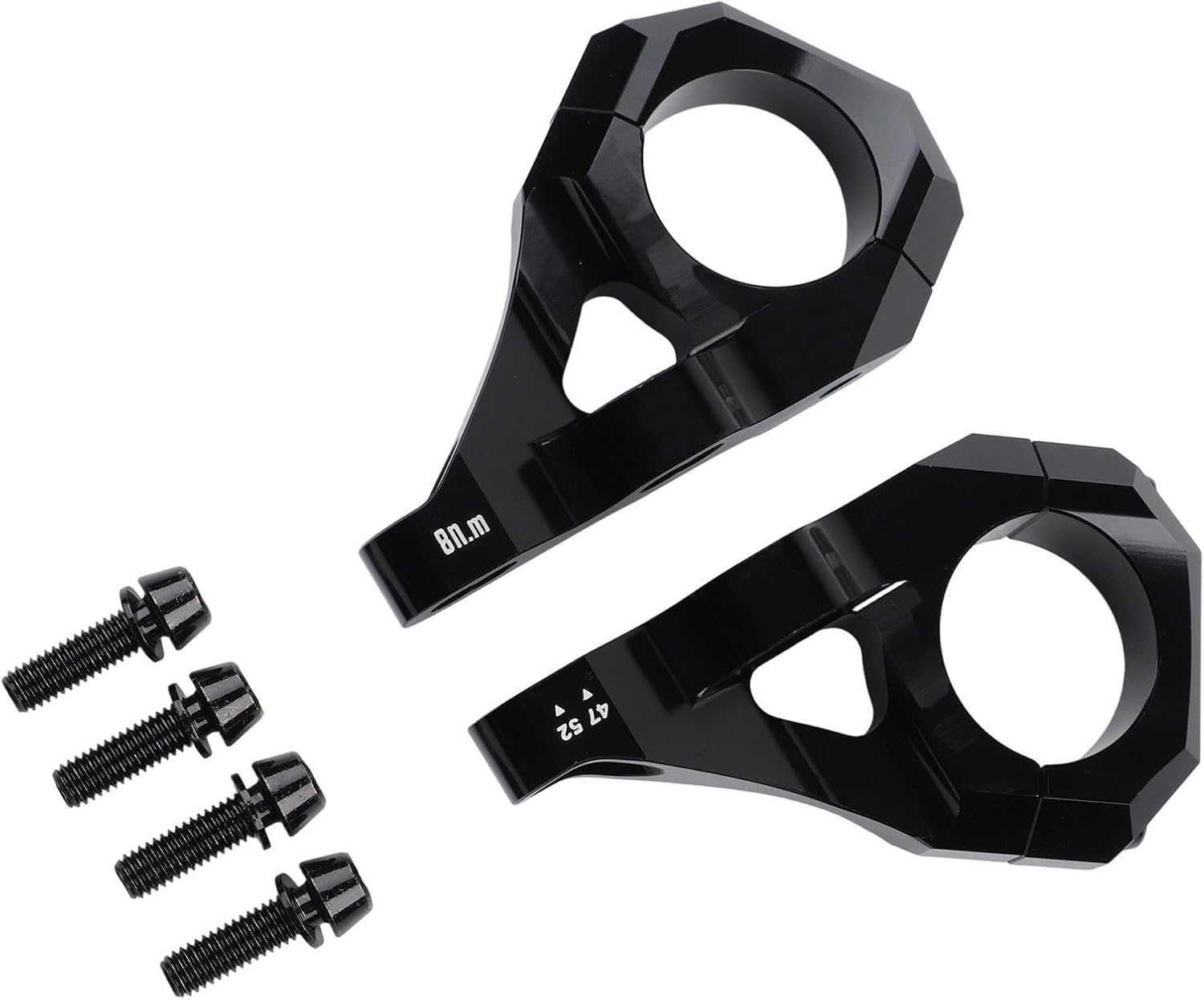 CNC 6061 Aluminum Direct Mount Stem For DH Mountain Bike Dual Crown Forks 31.8mm Handlebar Clamp For Surron For Light Bee Dirt Bike(Black)