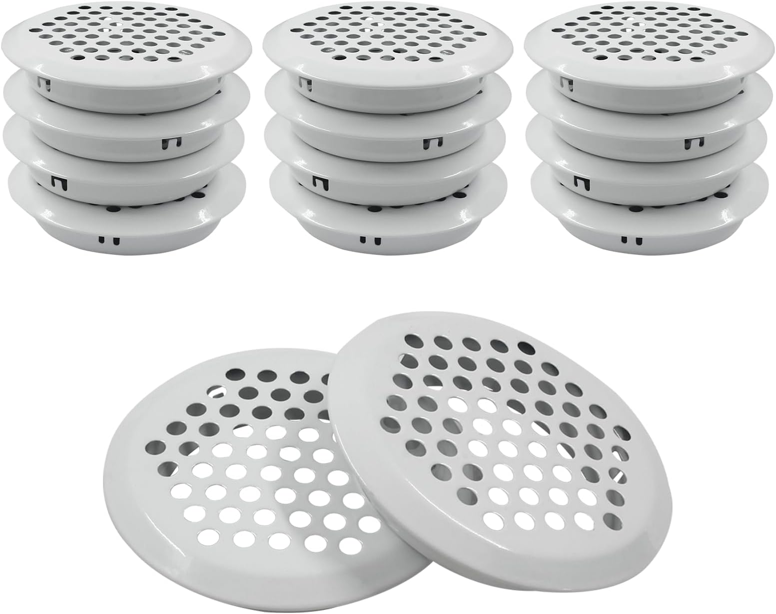 Zorveiio 20Pcs White Air Vents Round Soffit Vents, 2''/53mm Circular ...
