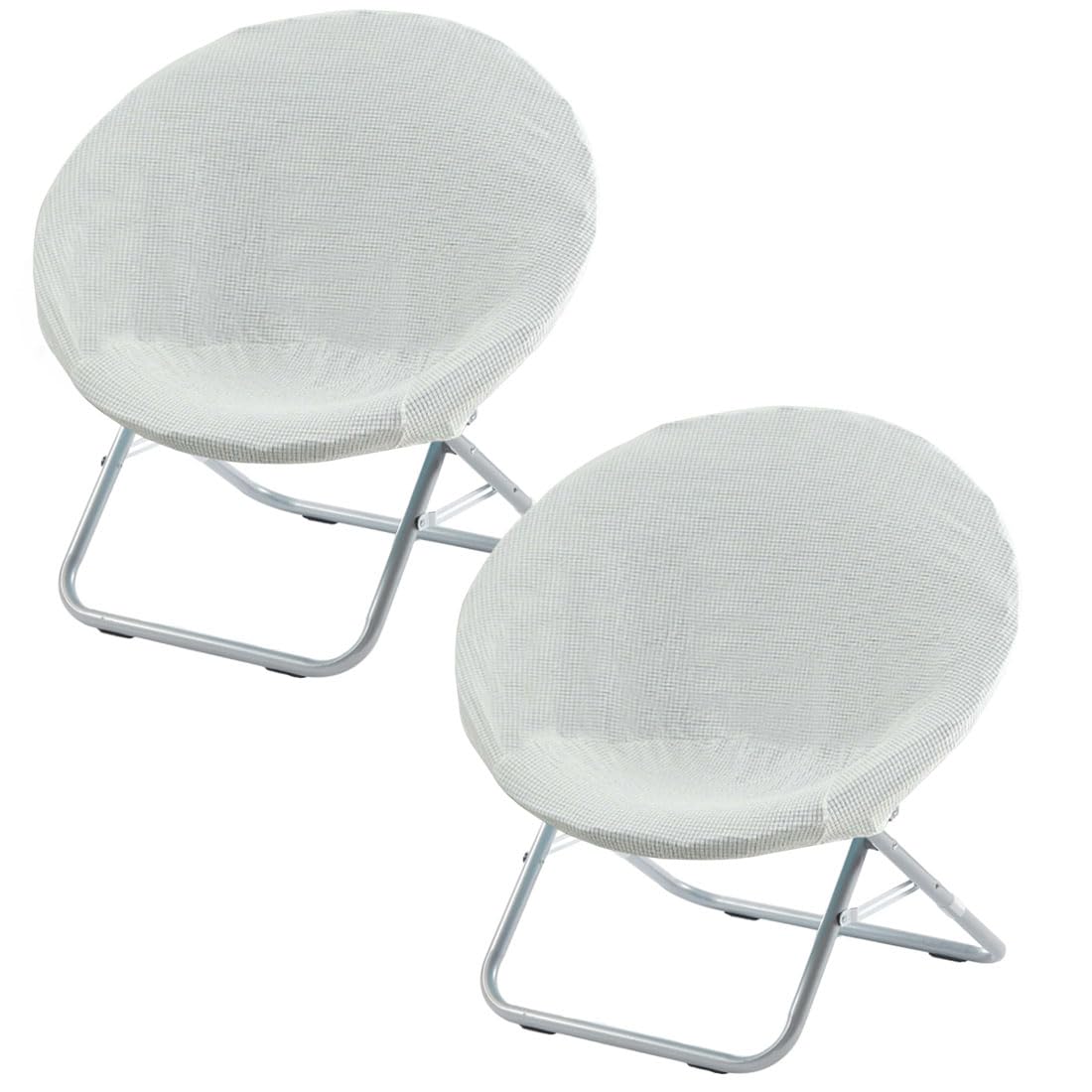 Buenanir Saucer Chair Covers Stretch Round Moon Saucer Chair Cover Slipcovers Jacquard Foldable Saucer Chair Cover Cozy Chair Slipcovers Protector for