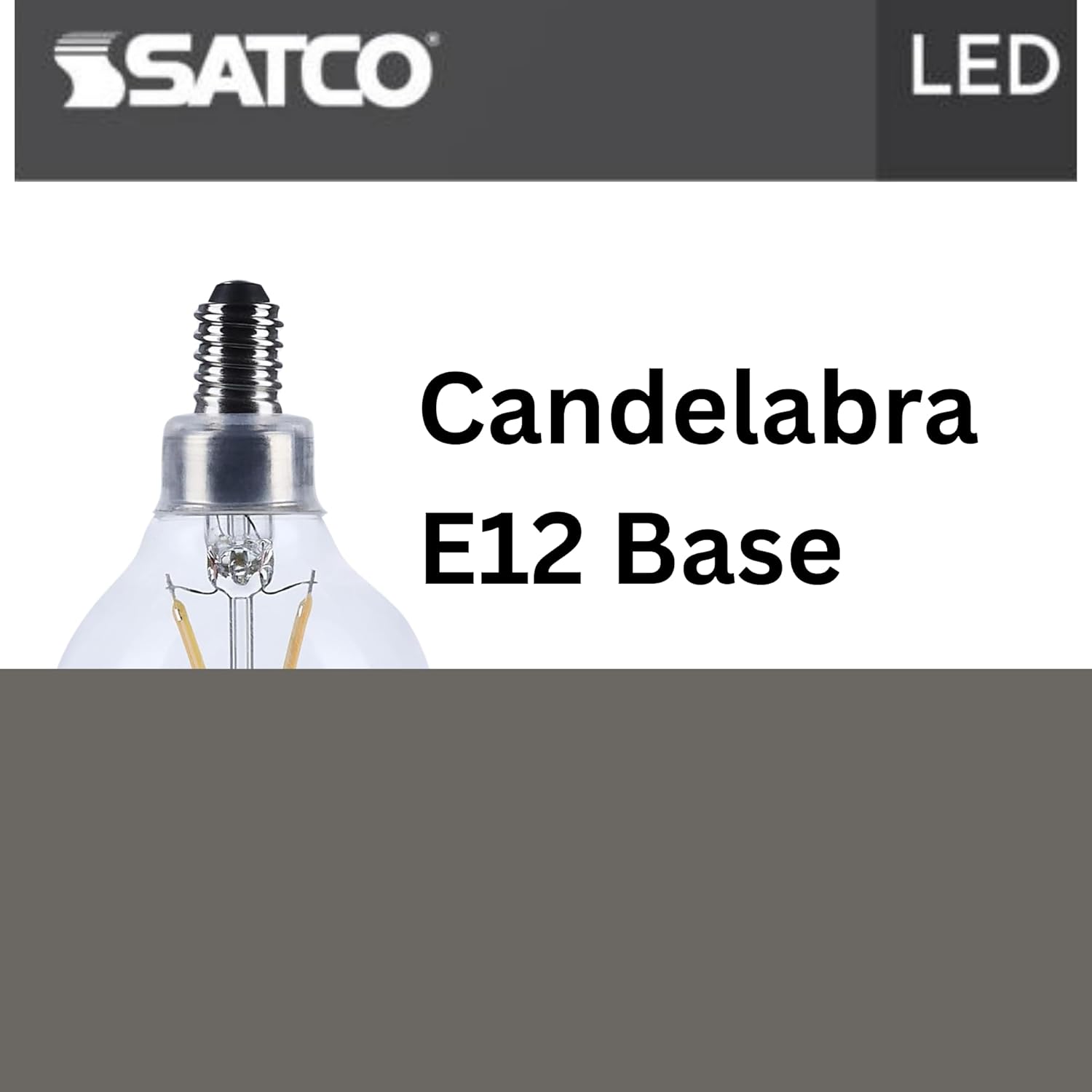 Satco 3W LED G16.5 Globe Light Bulb 3000K Soft White 200 Lumens Clear Finish E12 Candelabra Base Dimmable 300 Degree Beam Enclosed Fixture Rated Wet Location 120V S12471 (2 Pack)