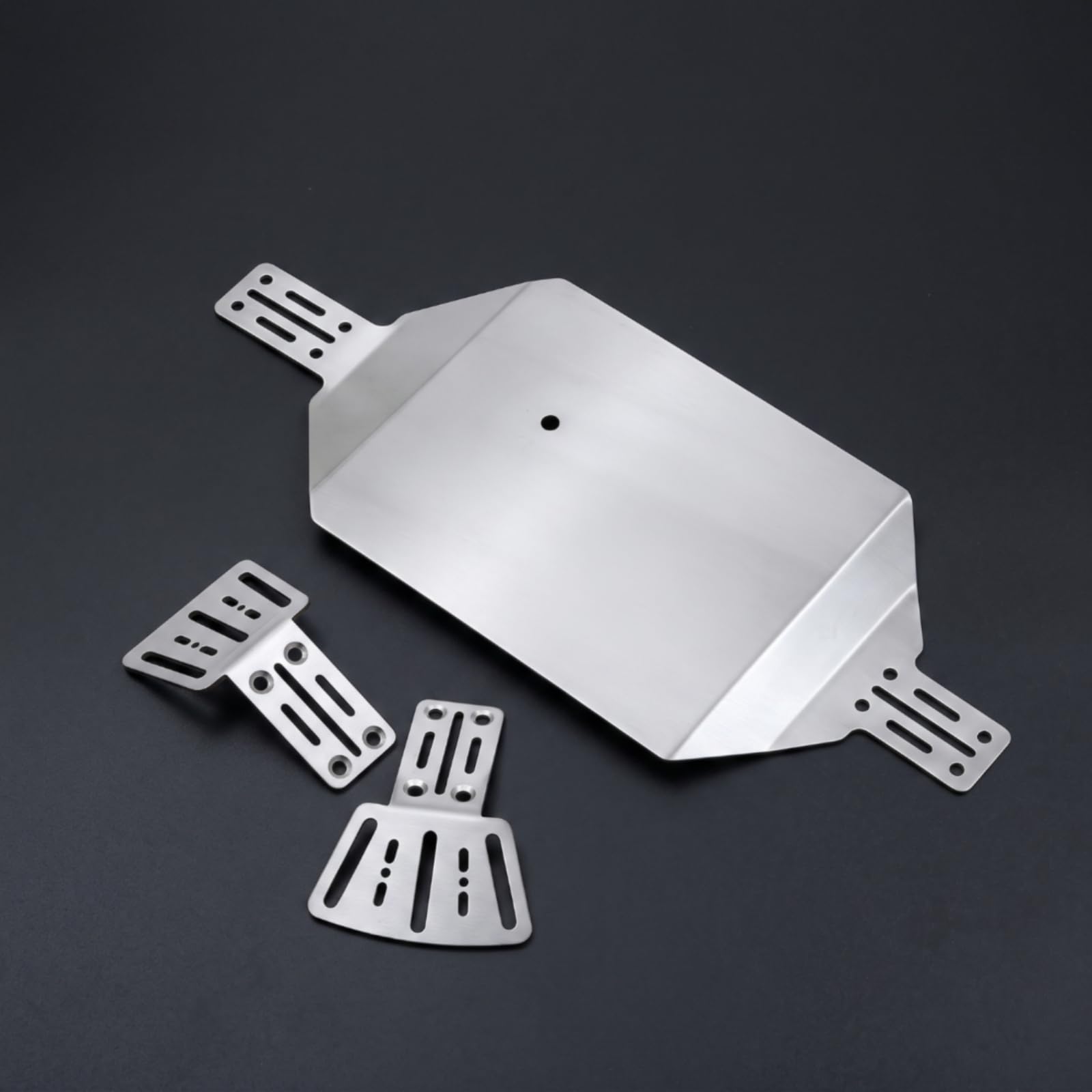 Protector de Chasis para Vehículo RC Placa Guardia Bajo Carrocería Antigolpes Cubierta Inferior en Cepillado con Soportes de Montaje Adecuado para