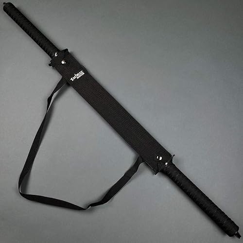 Miniatura 4 de Juego de 2 piezas de 25 pulgadas, espada de machete doble, Katana, funda de nailon para colección, regalo o deportes al aire libre