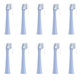 CILGEWH Replacement Toothbrush Heads 10 Pack Compatible with Colgate Hum Connected Smart Battery Electric Toothbrush Head, Blue