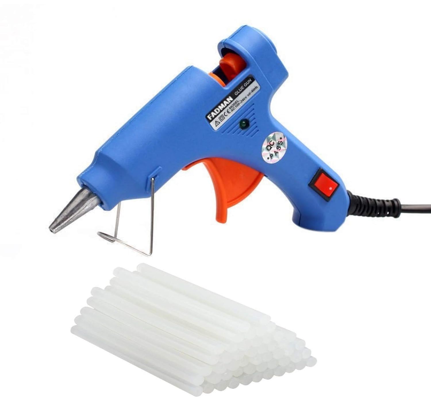 FADMAN NEW BLUE MINI 20W 20 WATT HOT MELT GLUE GUN ON OFF SWITCH