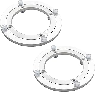 2Pcs 140mm / 5.51" Aluminum Alloy Lazy Susan Turntable Bearings, 6" Round Rotating Bearing Turntable Base(Base Only), for Kitchen Storage, Corner Shelves, Book Rack