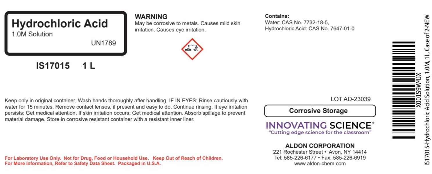 Hydrochloric Acid Solution, 1.0M, 1L, Case of 2 - The Curated Chemical Collection