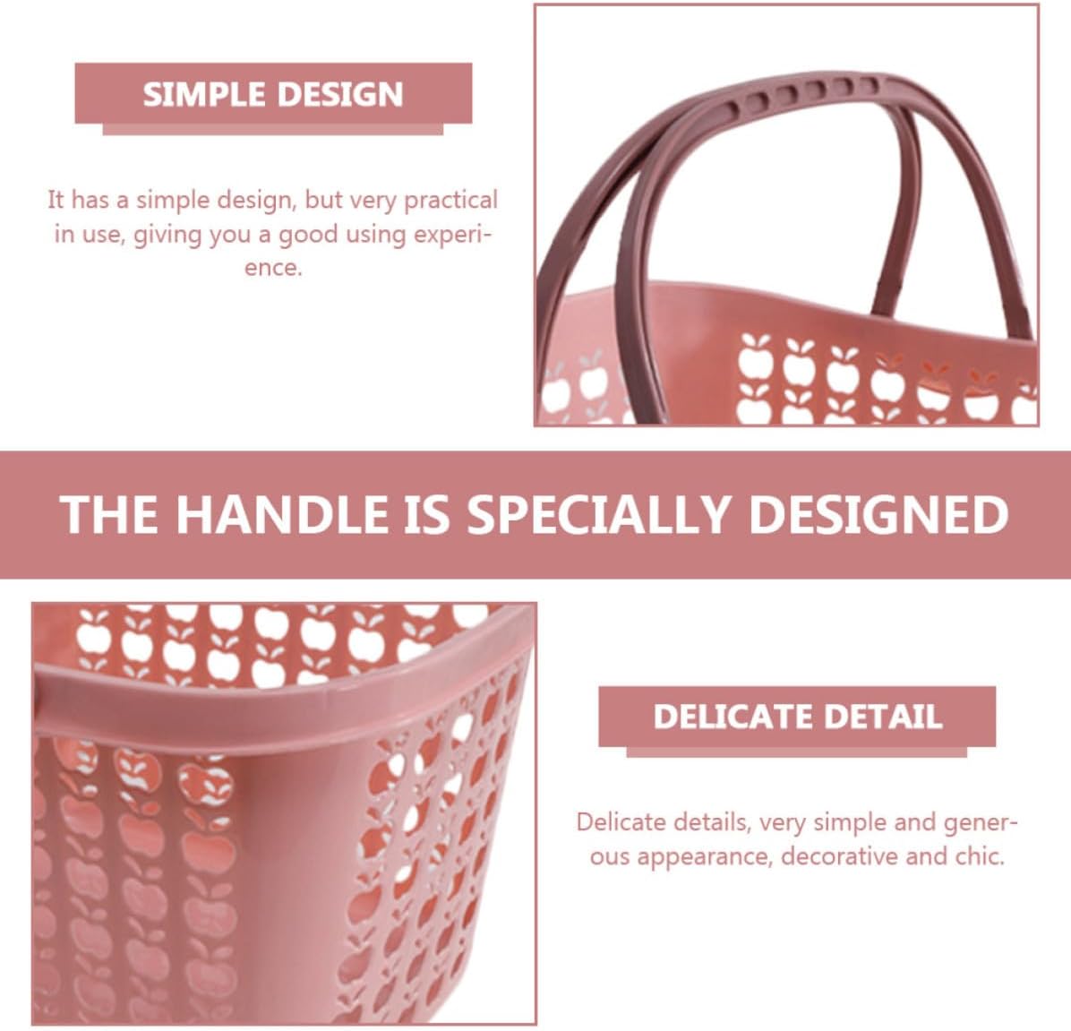 Plastic Shopping Basket for Fruit and Vegetables, Home Storage
