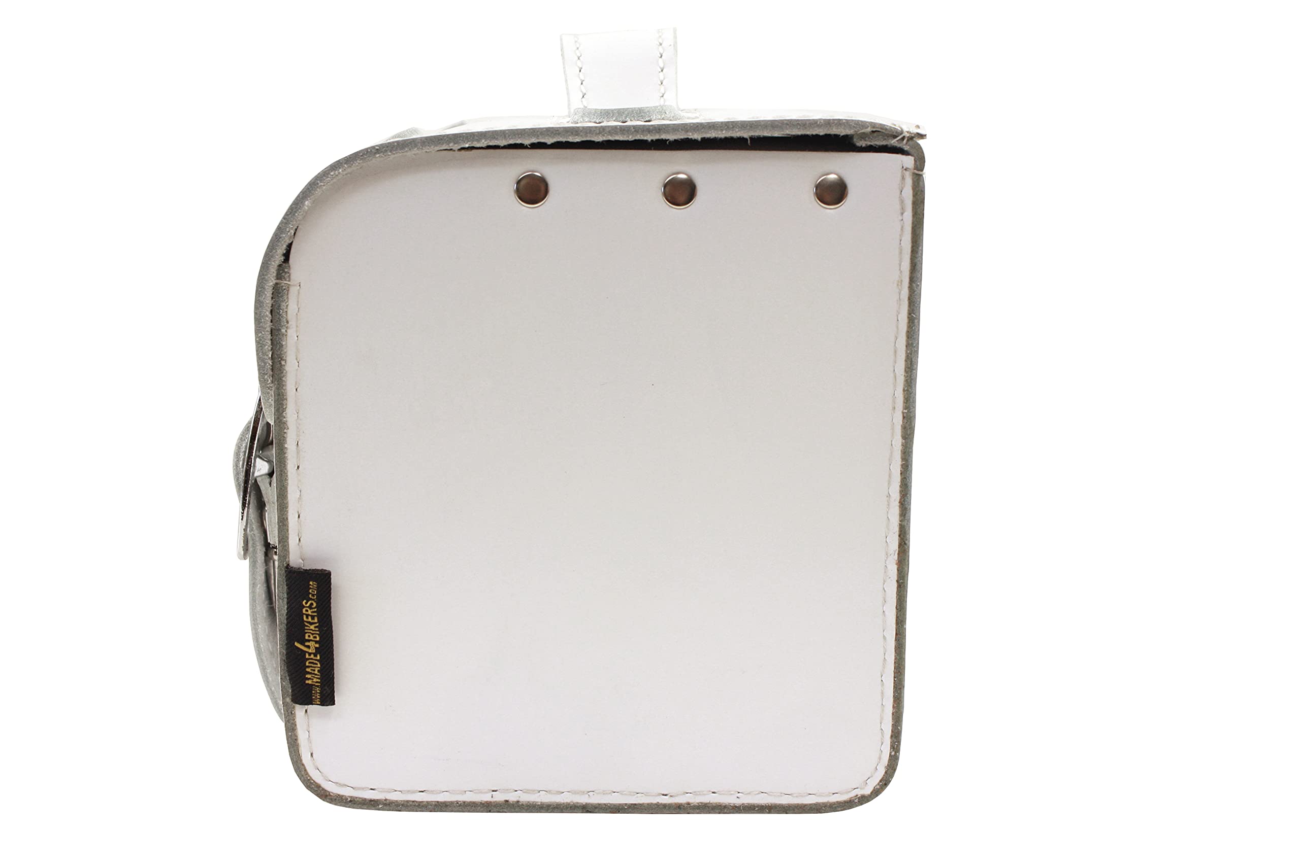 Leder Hecktasche mit Schnellverschluss Gepäckträger Tasche Packtasche Weiß passend für Simson S50 S51 S70