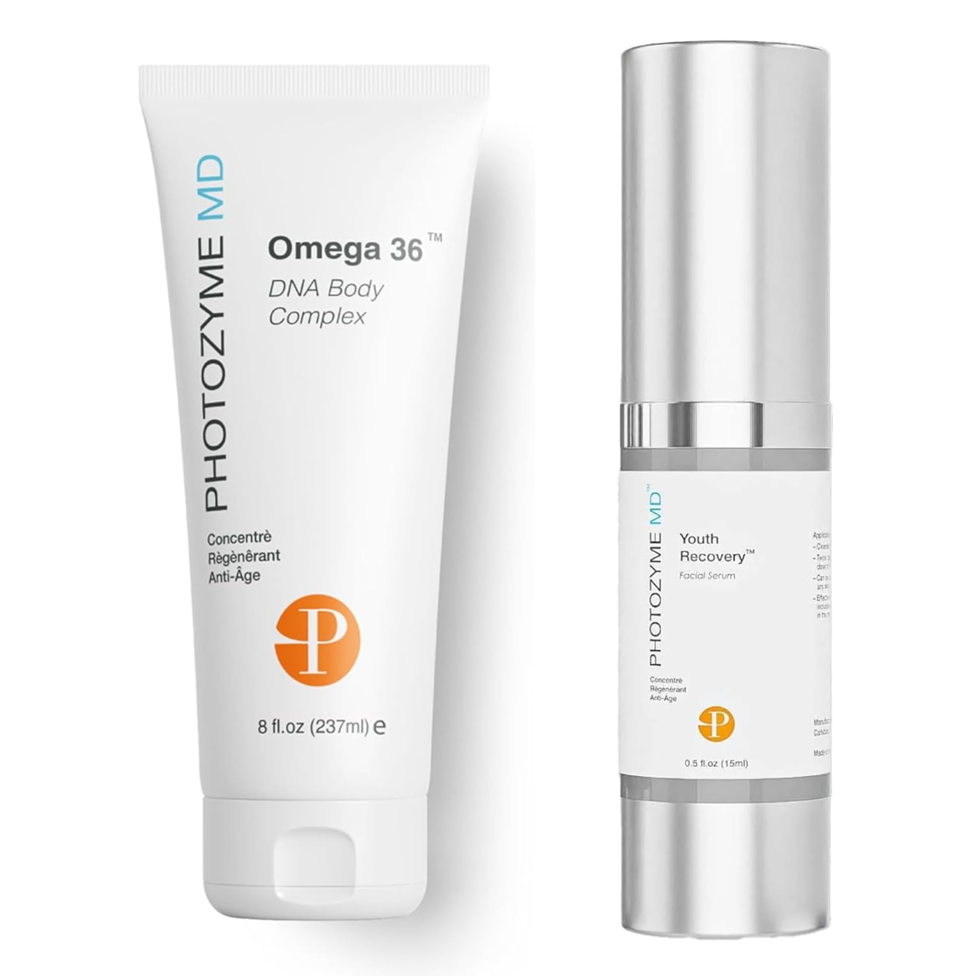 Photozyme Omega 36 DNA Repair Anti Aging Body Lotion DNA Youth Recovery Serum Mini 0 5 Fl Oz