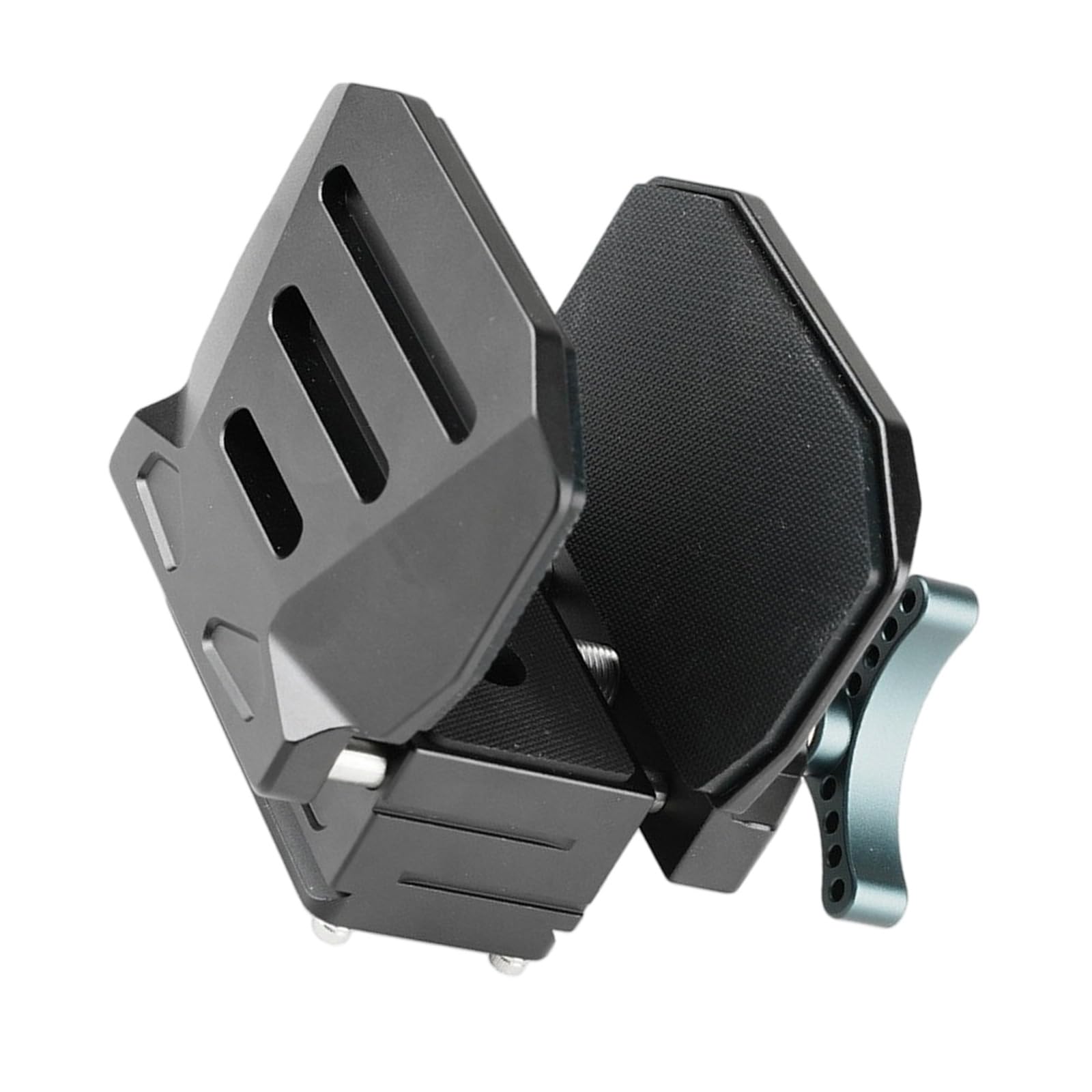 Staffa di montaggio funzionale in alluminio Selle di riposo per riprese con la maggior parte di 7,3 cm di larghezza di apertura manopola ergonomica accessorio di montaggio parentesi