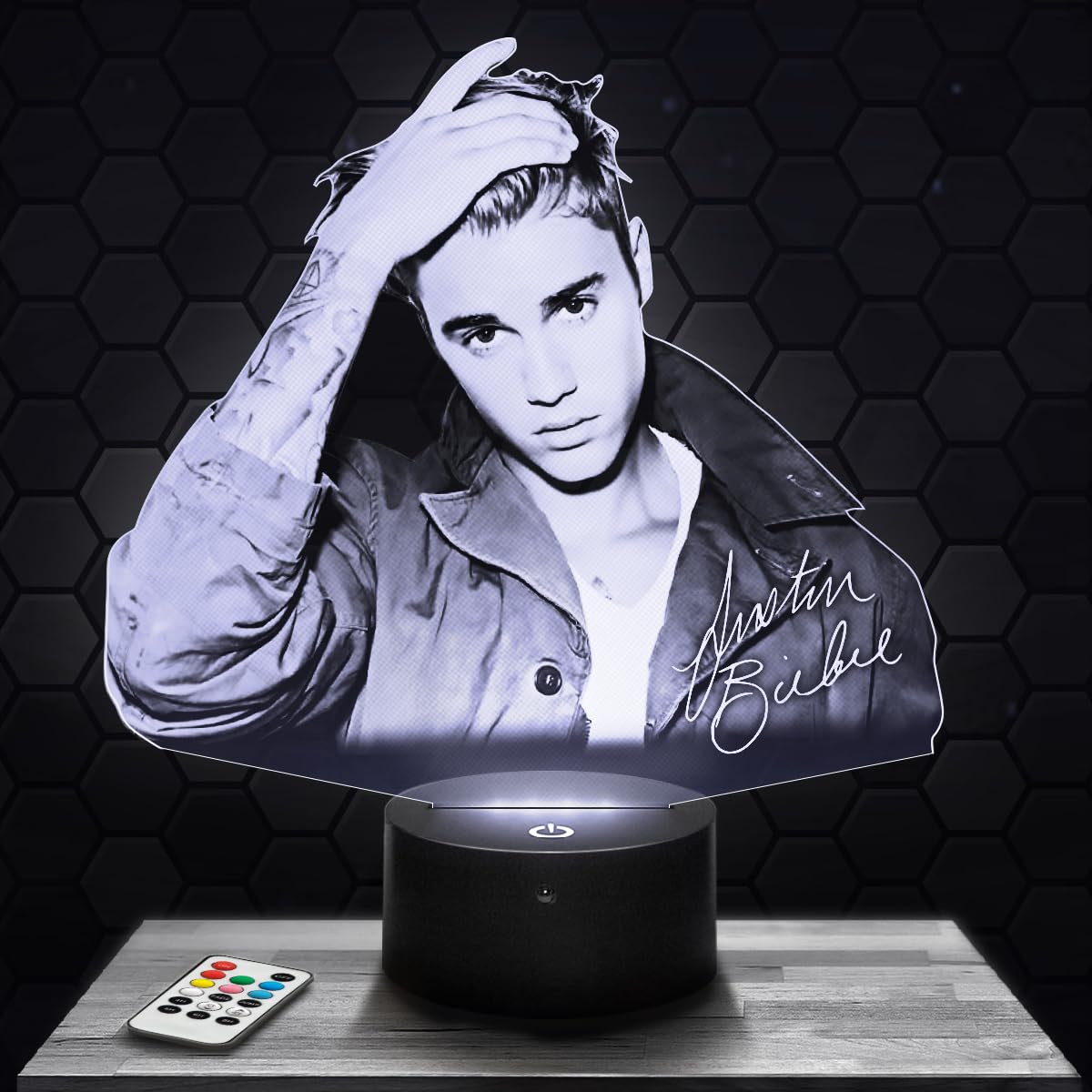 Lampephoto.fr - J. Bieber 3D Lamp Singer Night Light 3D LED Illusion, Christmas, Gift idea for Boys and Girls, Children's or Adult Bedroom Night Light, Led Bedside, Gifts Merchandising TOP — image 1