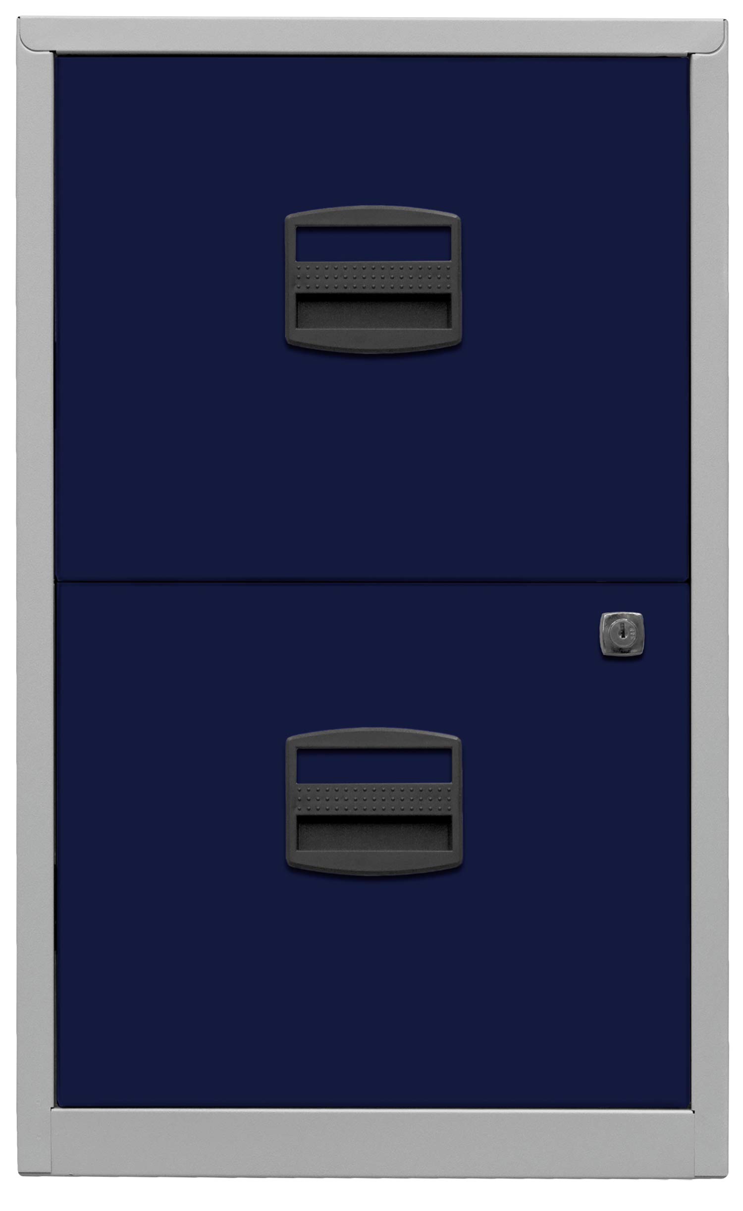 Bisley Home PFA - Armadietto pensile con 2 cassetti, in Metallo, Struttura 505 Grigio Chiaro, facciata Blu Oxford, 40 x 41,3 x 67,2 cm