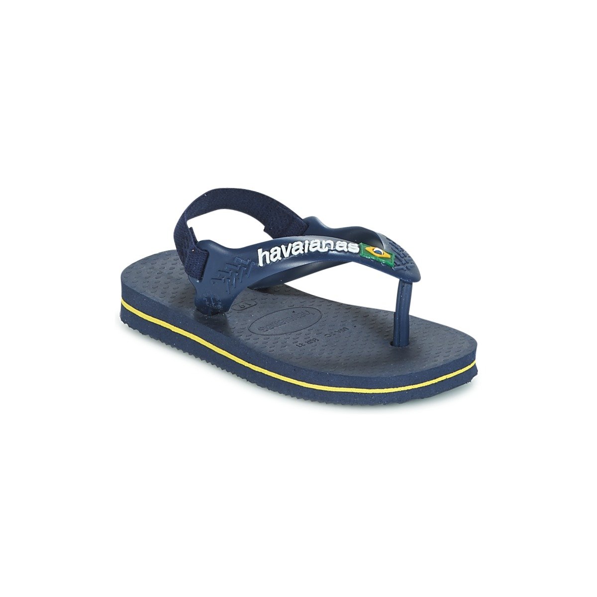 Havaianas Brasil Logo II, Infradito Unisex - Bambini, Blu (Blu Navy/Giallo Agrume), 21 EU