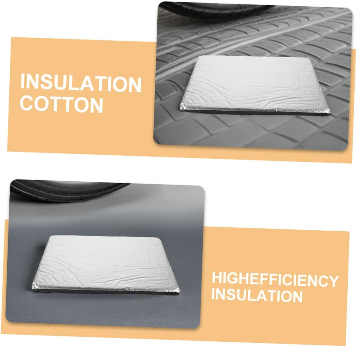 50pcs Soundproofing Aluminum Foil Insulation Pad for DIY Soundproofing Insulation Silver