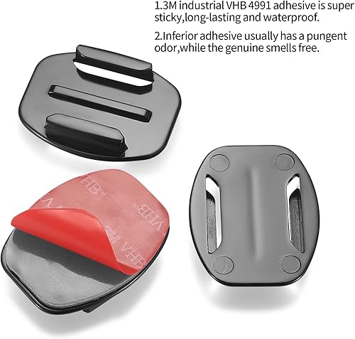 Miniatura 3 de Fulushouxi Juego de 18 soportes adhesivos para casco, compatible con GoPro Hero 10987, Fusion, 654, sesión, cámara de acción