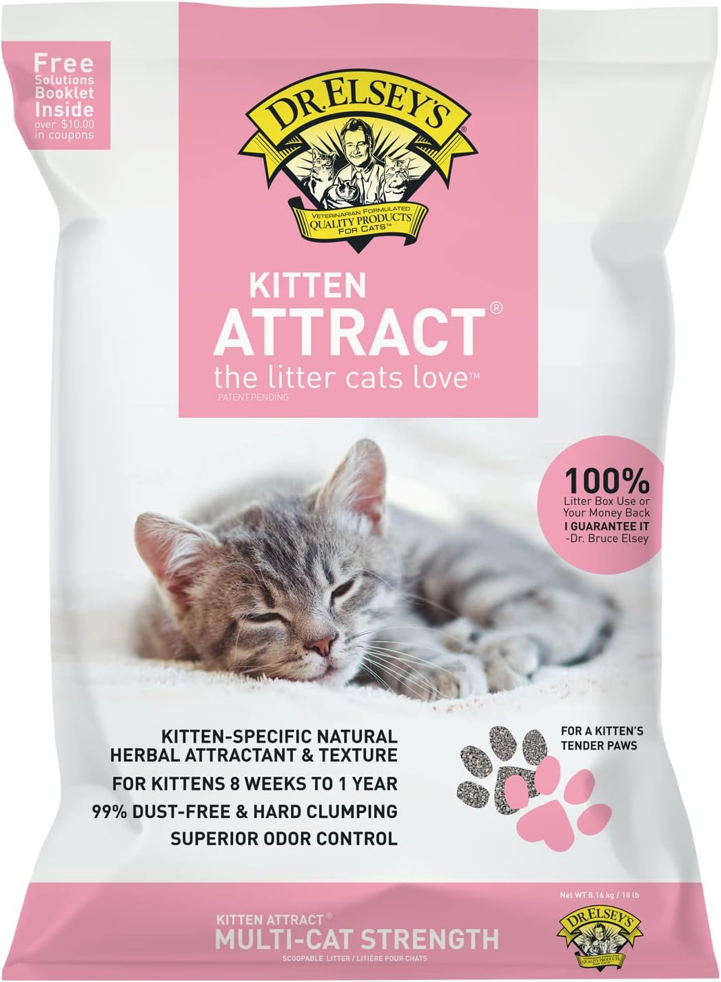 Dr. Elsey's Premium Clumping Cat Litter Kitten Attract 99 Dust