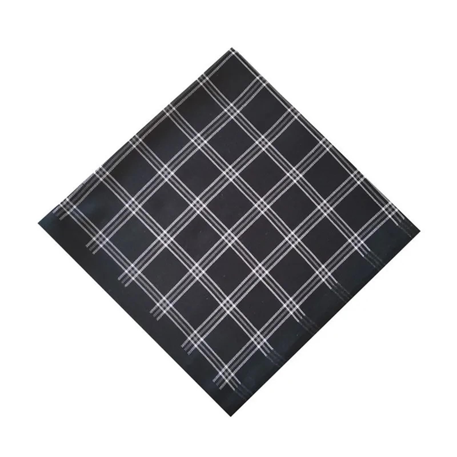 8 Stück 43x43cm dunkel gestreifte karierte Taschentücher aus Baumwolle
