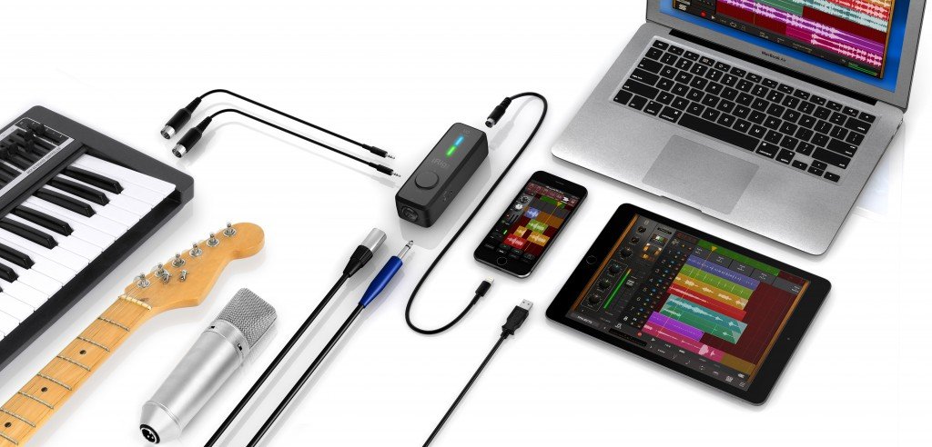 Ik Multimedia iRig PRO I/O interfaccia Midi, 24 Bit/96Khz, Qualità del Suono, Accessorio per Smartphone, Interfaccia Mobile per i Viaggi, Nero & Cavo da microfono a mixer Stagg SMC6