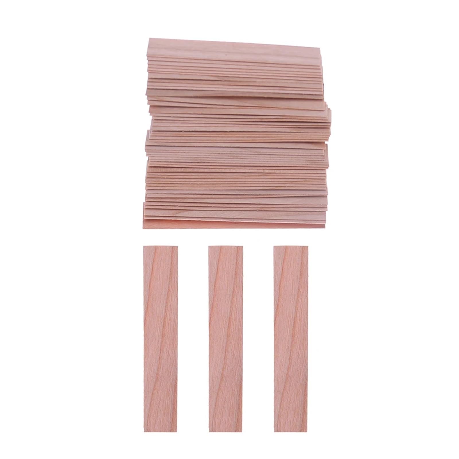 MèChes De Bougie Lot de 50 mèches en Bois for Bougies en Cire de soja ou de Palme pour La Fabrication De Bougies DIY(12.5x75mm)