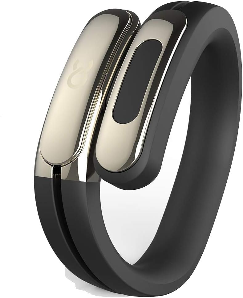 Helix Cuff: Wearable Wireless Headphones by Ashley Chloe. Bluetooth 4.1 HD Stereo Sound Mini Earbuds w/Mic. Smallest Headset Earphones w/Noise Reduction for Android and iPhone (Black/Gold)