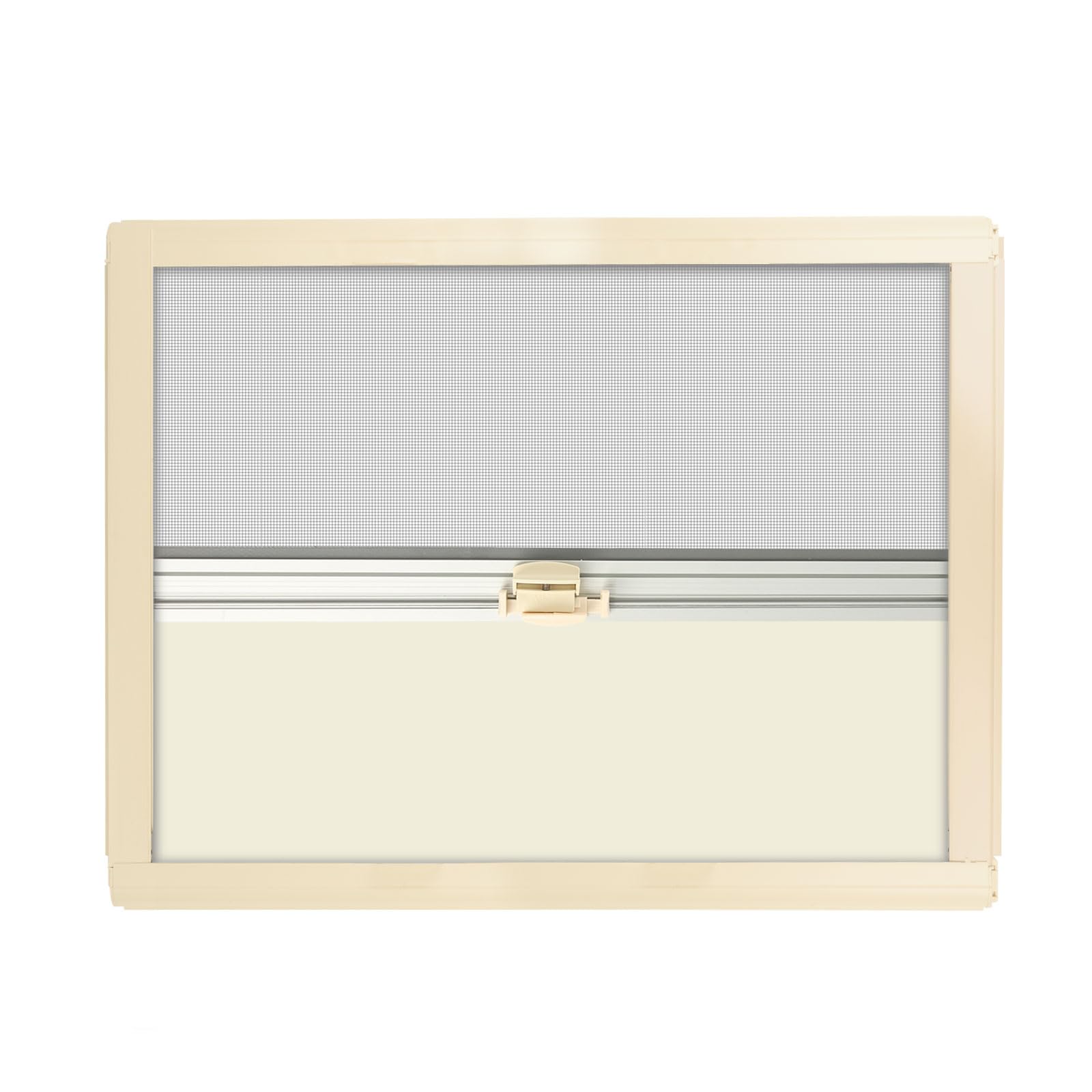 Verdunklungsrollo Insektenschutz 35-110x65cm Kassettenrollo Wohnmobil Rollo Verdunklung rahmenlose Fenster Wohnwagen - Ivory/Grau (Grau, 60x65cm)