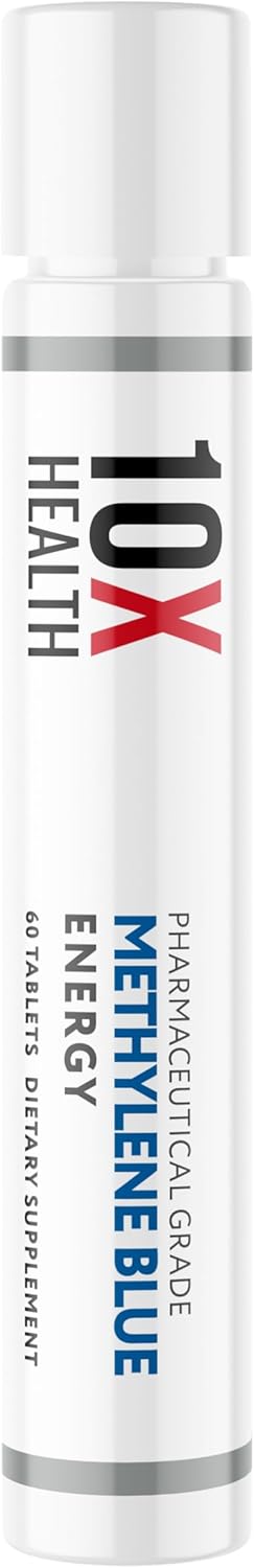 10X Health Methylene Blue Supplement with Black Pepper Extract - 60 Tablets Methylene Blue Pharmaceutical Grade Tablets - Supports Energy, Focus & Cognition - Vegan, Non-GMO - Image 7