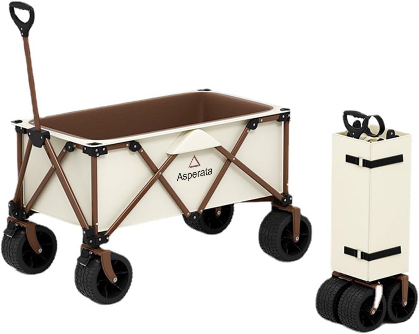 Collapsible Wagon Cart Foldable; 330lbs/300L Heavy Duty Wagons Carts Foldable; Beach Cart; Shopping Cart; Beach Wagon with Big Wheels for Sand; Collapsible Wagon; Folding Wagon; Garden Cart.