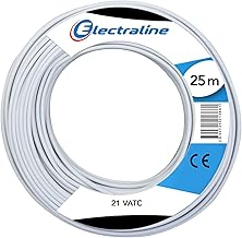 Electraline 851109 20636018E-Corona de Cable (21 VATC, 25 M), Color Blanco