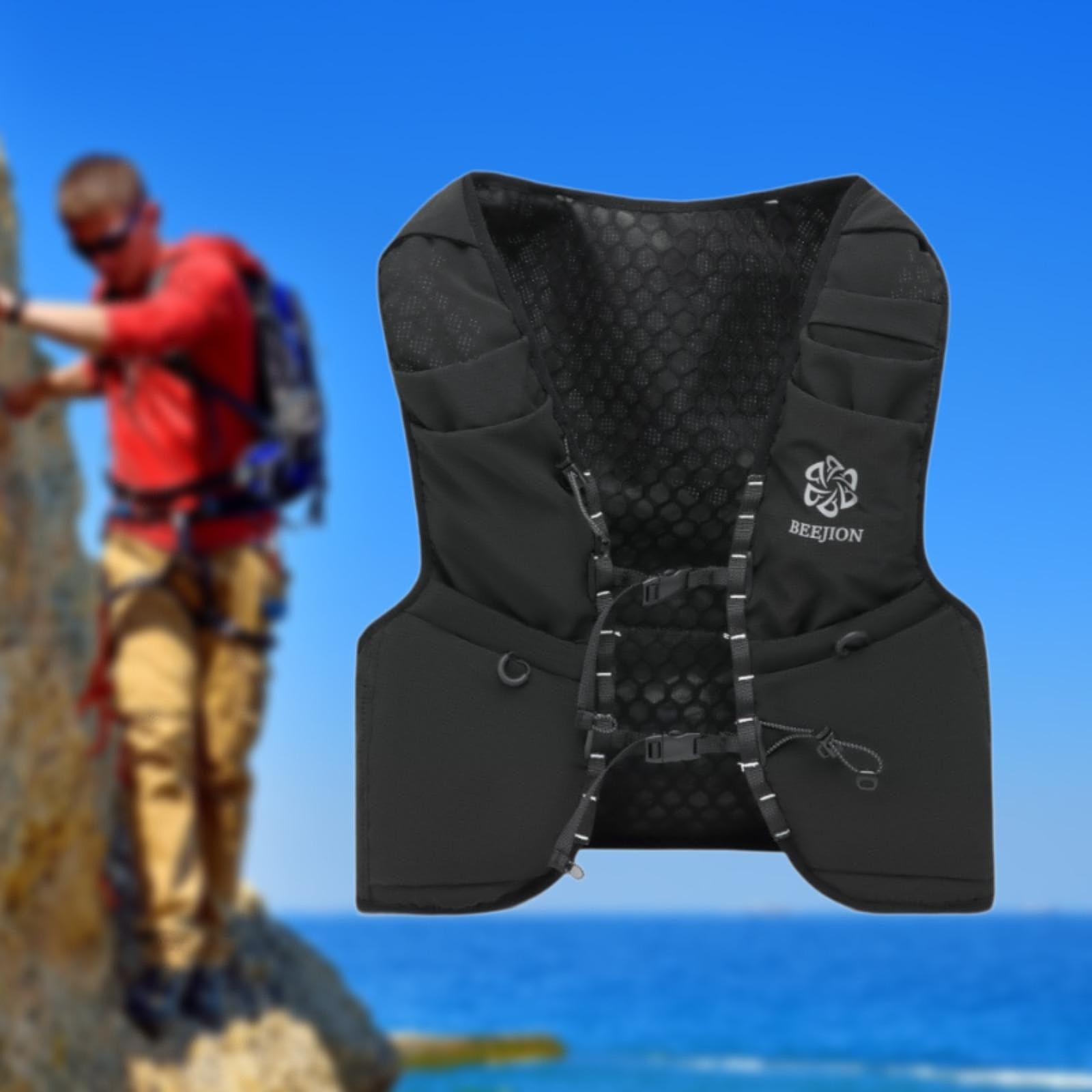 Laufweste Im Rucksackstil für Damen Und Herren, wasserdichte Weste Zum Wandern, Klettern Und Rennradfahren.