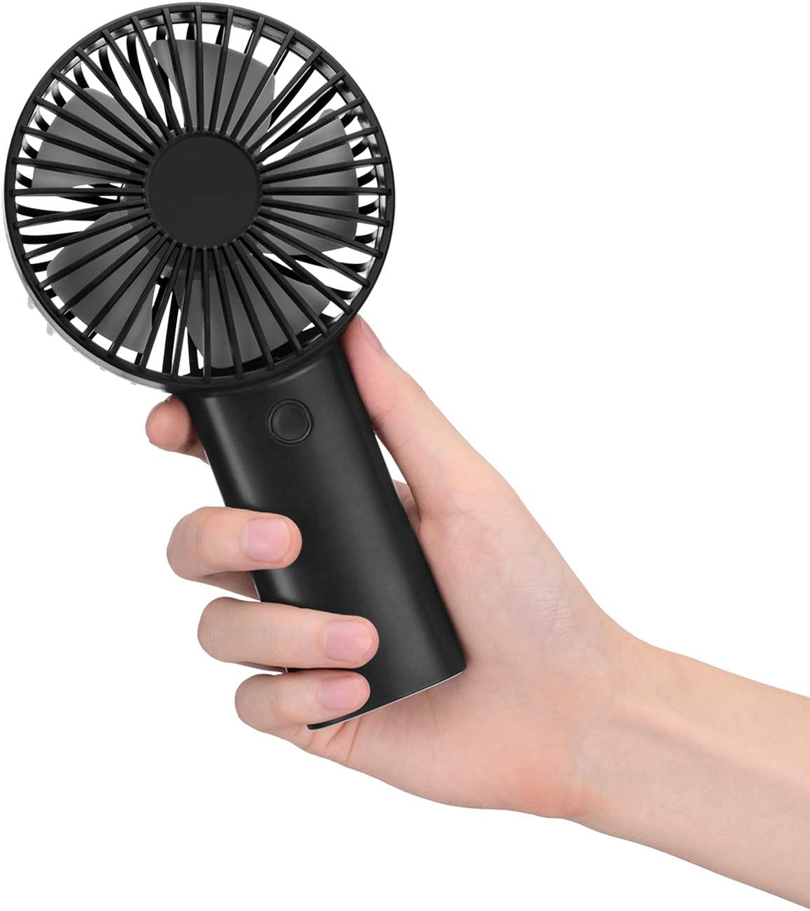 YunTuo Handheld Fan Battery Powered with 4400 mAh Rechargeable Battery, 3 Speeds Mini Portable Hand Held Fans Indoor Outdoor USB Electric Fan for Office Home Sport Camping Travel (Black)