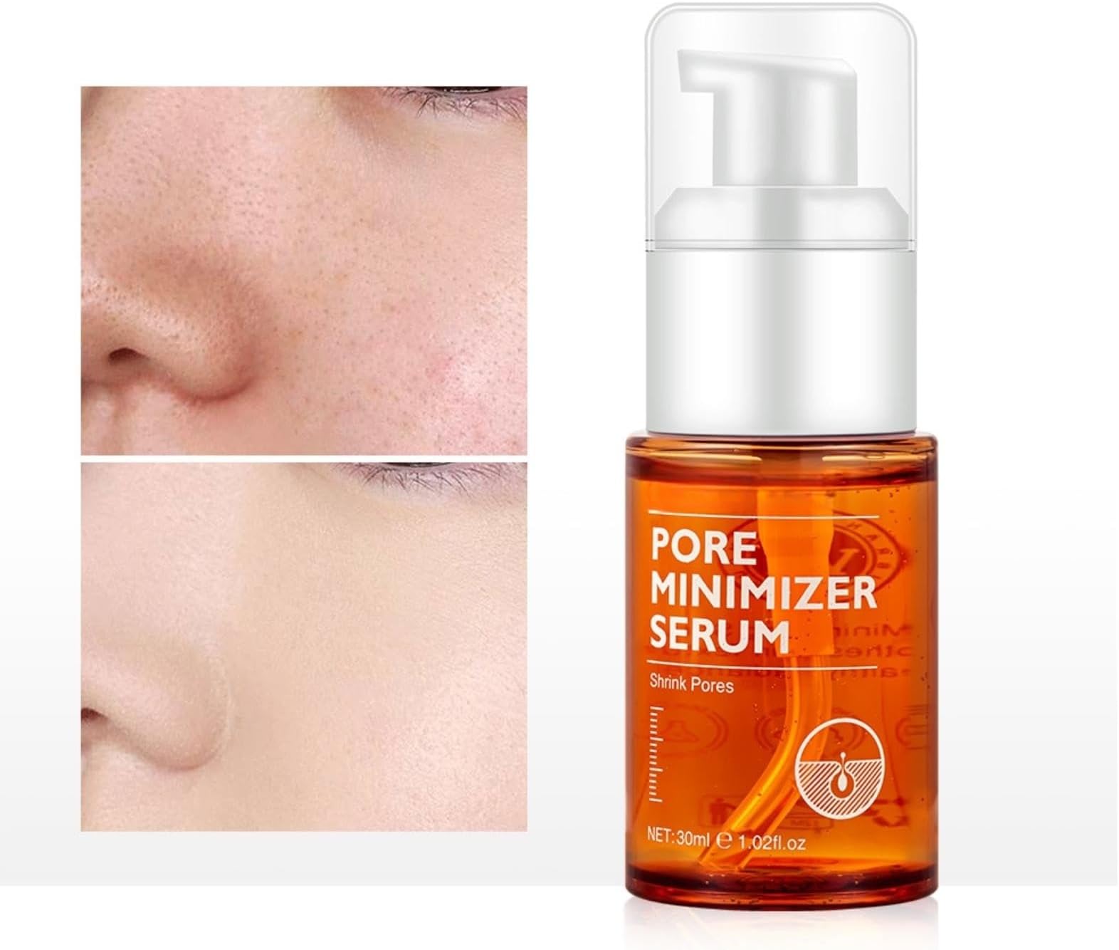 Pore Minimizer Serum 30ml Salicylic Acid Reduce Blackheads & Blemishes, Pore Minimizing Effects Anti-Acne Benefits Hydrating Formula Deep Penetrating Formula Easy to Apply for All Skin Types