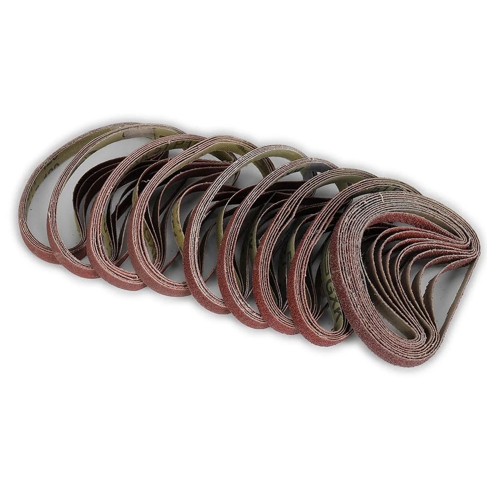 Lot De 50 Bandes Abrasives 330 X 10 Mm – Grains P40 à P600, Ponçage Fin Ou Grossier