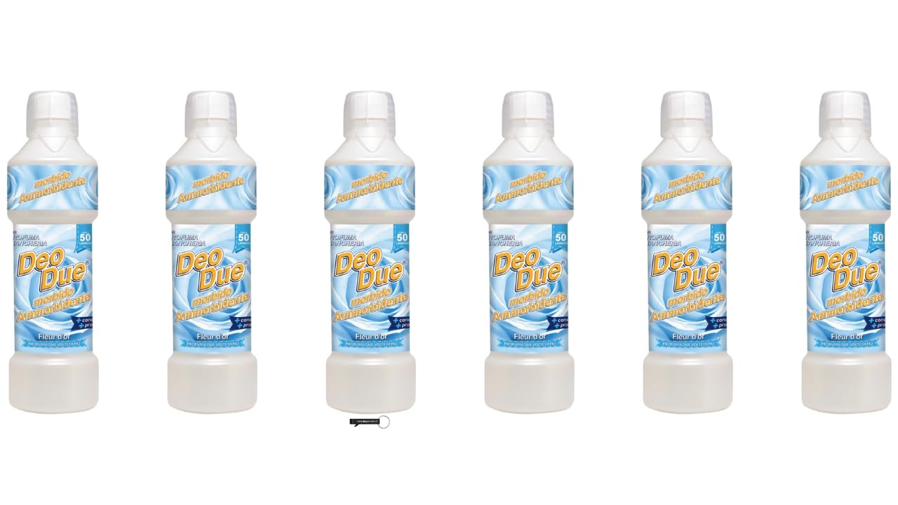 Deo Due Ammorbidente Concentrato Fleur d'Or - Ammorbidente concentrato, ideale per tutti i vestiti, 50 lavaggi da 1 l, con portachiavi Italy Shop Service incluso