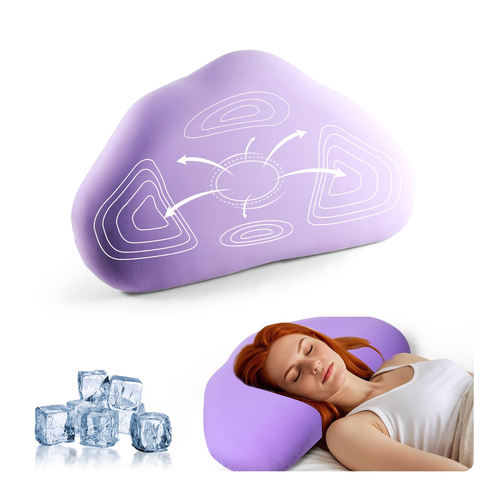 Cloud Contour Memory Foam Pillow Ergonomic Design for Sleeping Comfortably and Reducing Snoring Neck and Cervical Pillow with