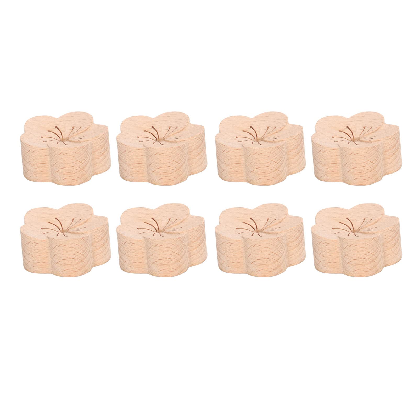 Difusor de aceite esencial con forma de flor de ciruela, difusor de madera de haya natural para coches, oficinas, dormitorios y estudios de yoga con clip compacto