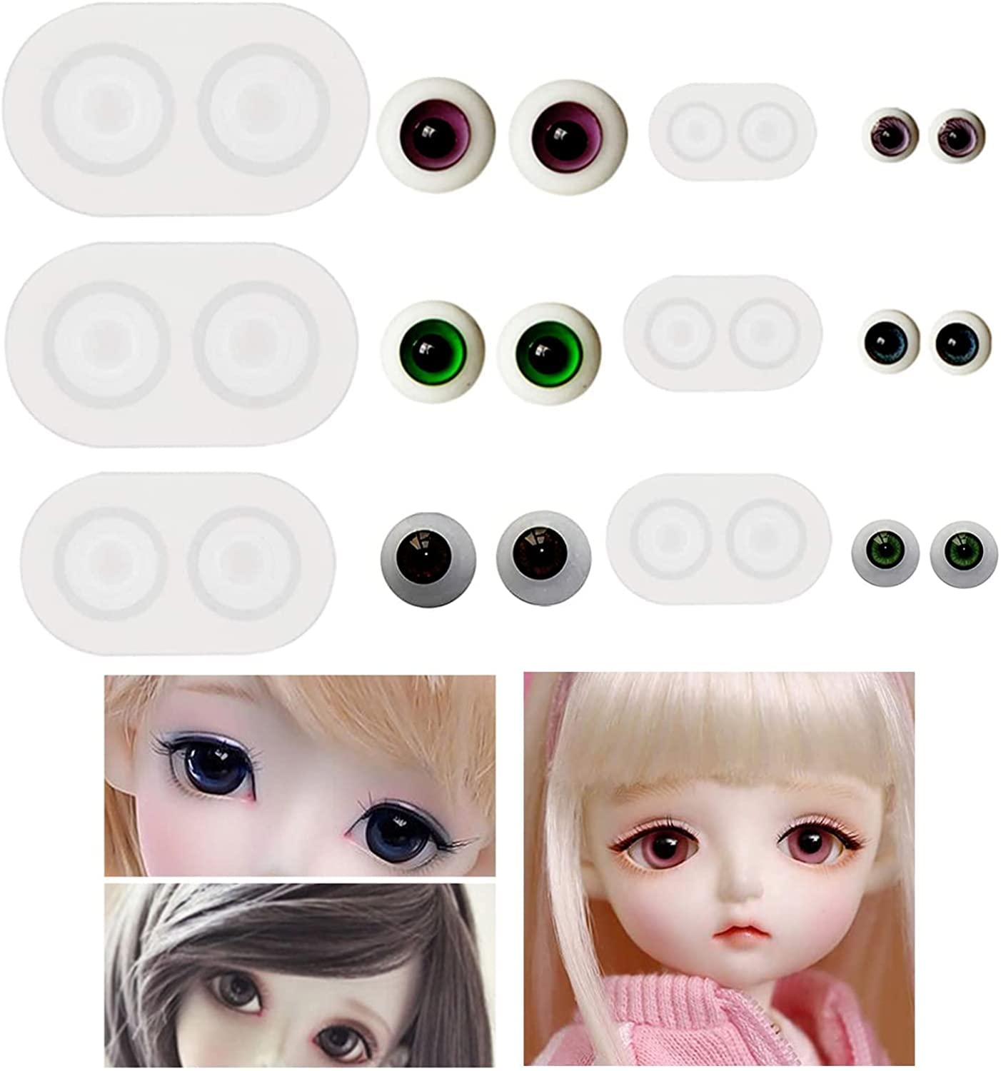 Amazon.co.jp: ドールアイモールド 眼球ドーム シリコンモールド DIY