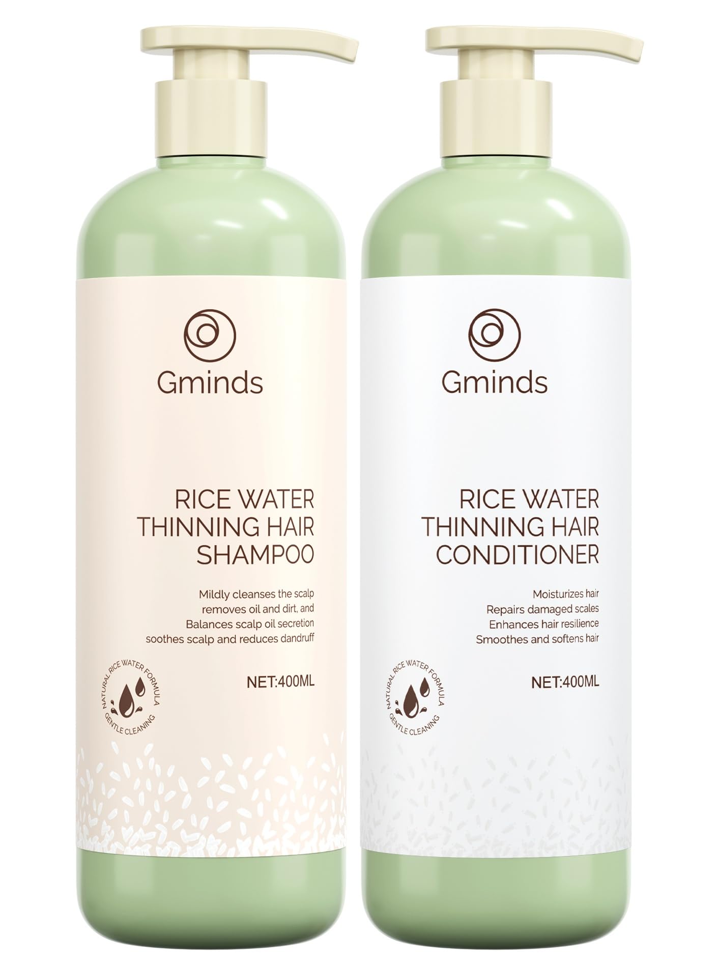 Rice Water Hair Growth Shampoo & Conditioner - Women & Men