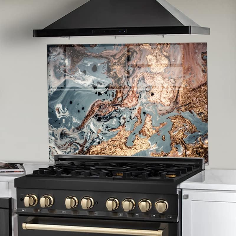 Miniatura 3 de LiveInUrban Panel original de mármol dibujado a mano, despegar y pegar, resistente al agua, vidrio de cocina, como azulejos, panel de cocina para