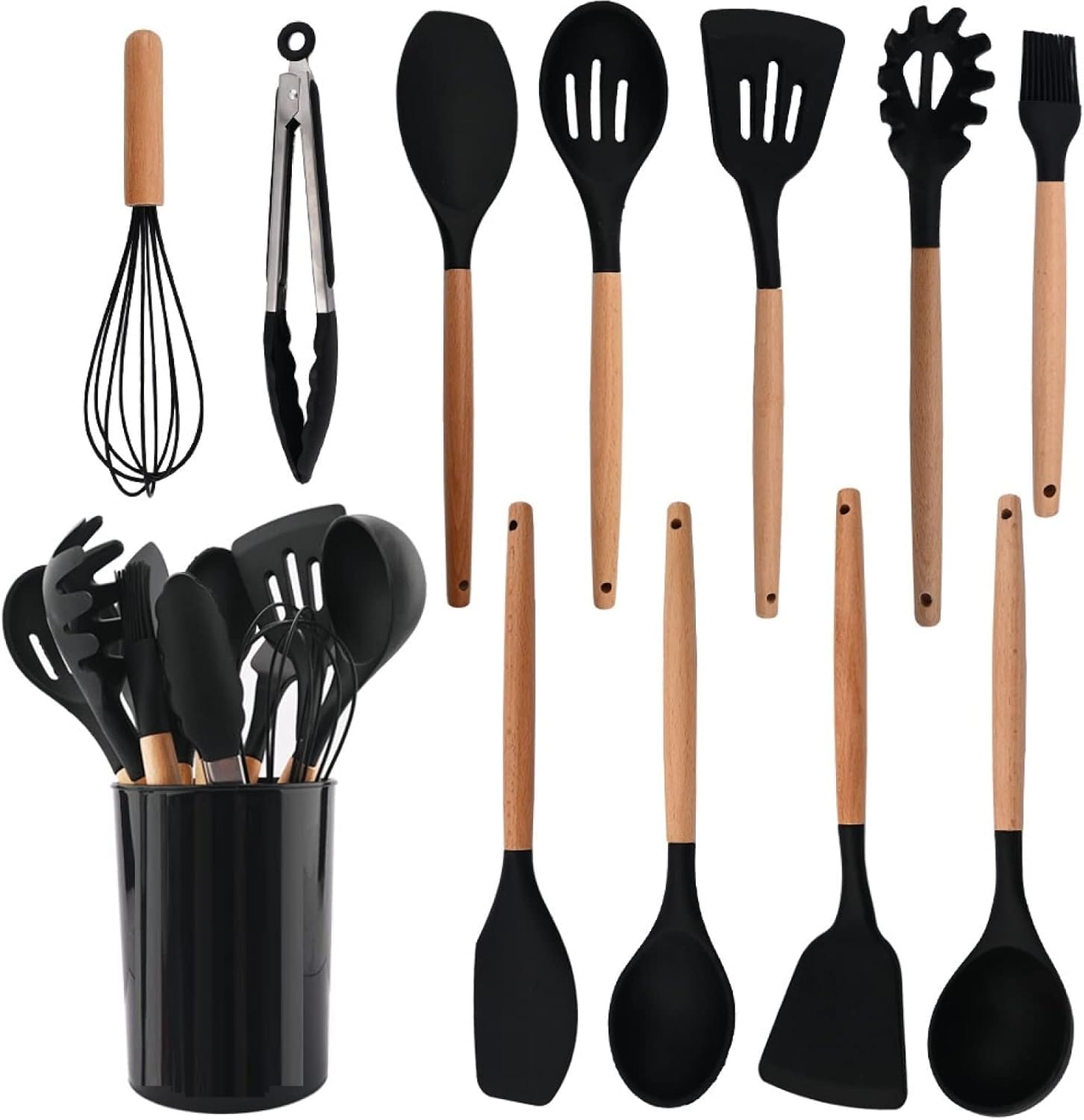 Juegos de utensilios de cocina Juego de utensilios de cocina, juego de utensilios de cocina, utensilios de cocina de silicona, utensilios de cocina antiadherentes, juego de utensilios de cocina con ma