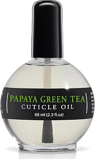 Ellie Chase Moisturizing Cuticle & Nail Care Oil 2.3 Fl Oz - Papaya Green Tea Scented – Infused with Jojoba Oil, Aloe, Vitamin E – Nail & Cuticle Hydration, Repair, Moisturizer, Strengthener, Growth