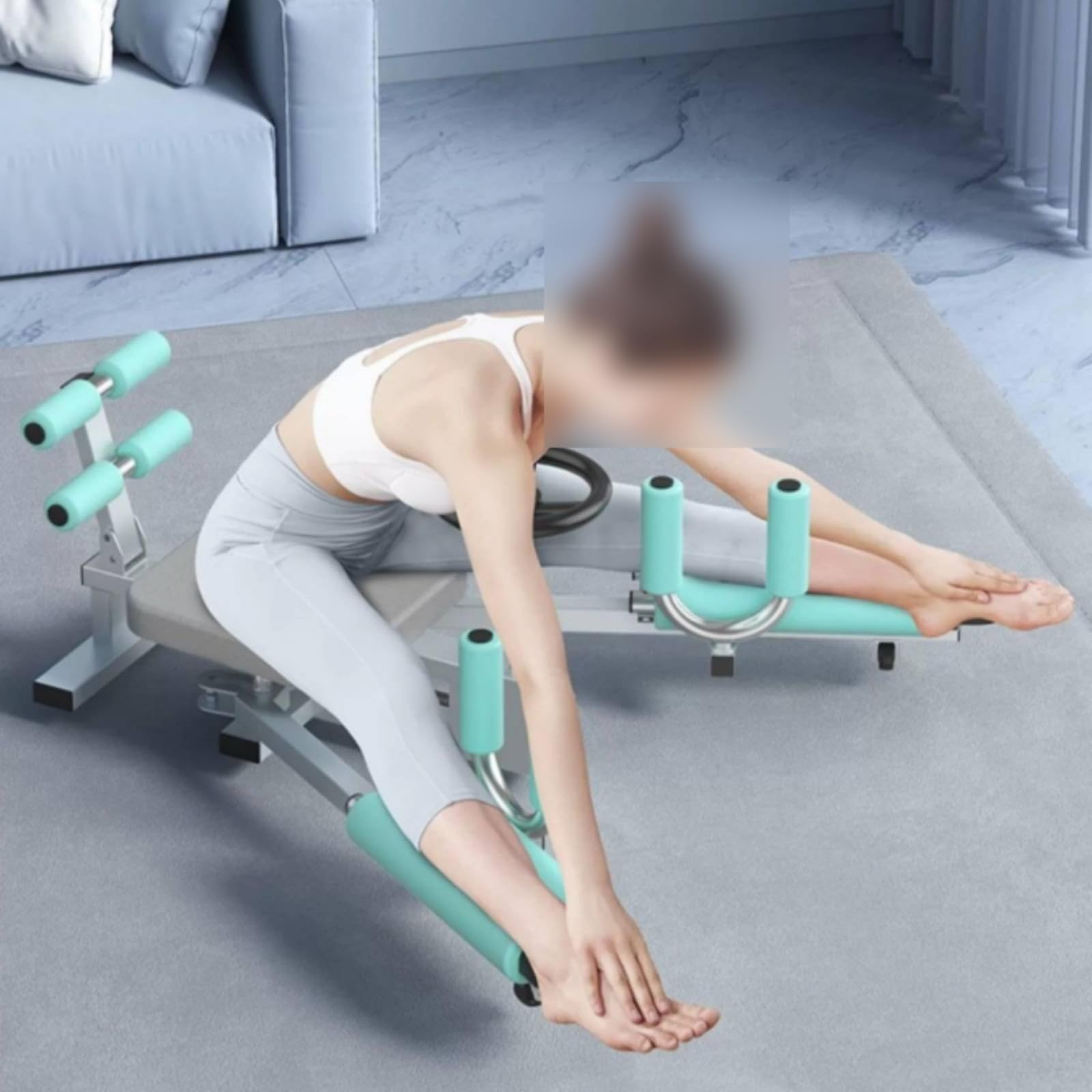 KESOTO Stretching Equipo de Estiramiento Máquina de Piernas Banco para Apertura Entrenador de Cadera con Asiento Acolchado y Apoyos de Espuma Apto para Calentamiento en Casa Estudio Clubes Deportivos