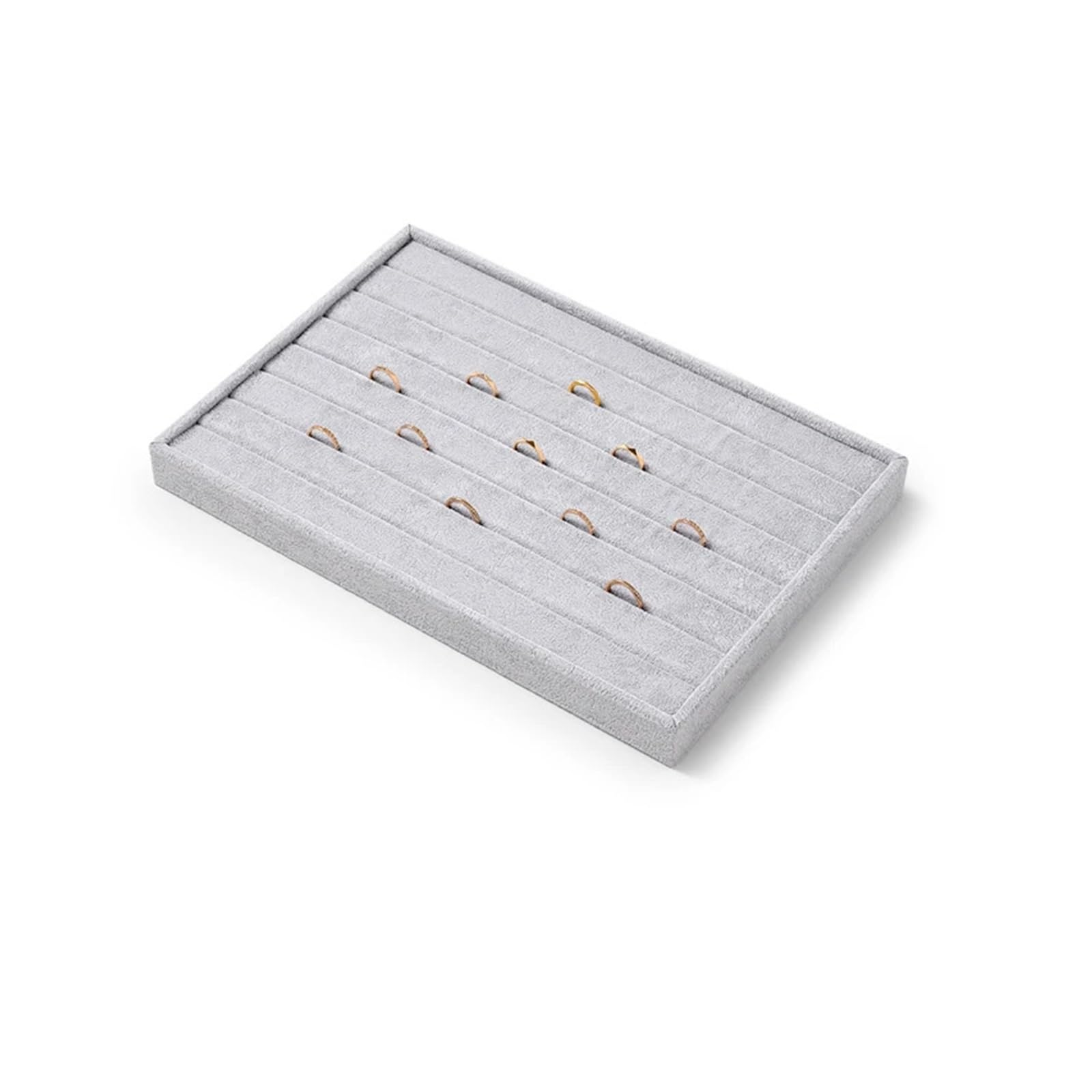 YGMNQAL Velvet Jewelry Tray Velvet Jewelry Tray Ring Earring Display Stand Jewelry Organizer Stackable Necklaces Bracelet Bangle Watch Display Tray