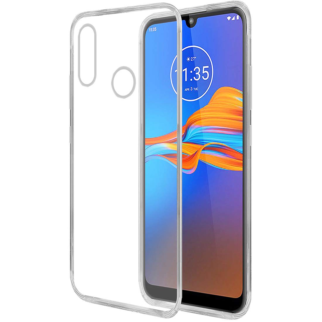 Amazon Brand - Solimo Silicone Mobile Cover for Motorola Moto E6S (Soft & Flexible Back Case) Transparent (B083PFD3FS) Amazon Price History, Amazon Price Tracker