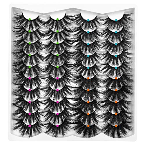 20 Pairs 25MM Mink Lashes WHOLESALE ALPHONSE Fluffy Dramatic False Lashes 4 Styles Mixed Upgraded Volume Luxurious Lashes Pack