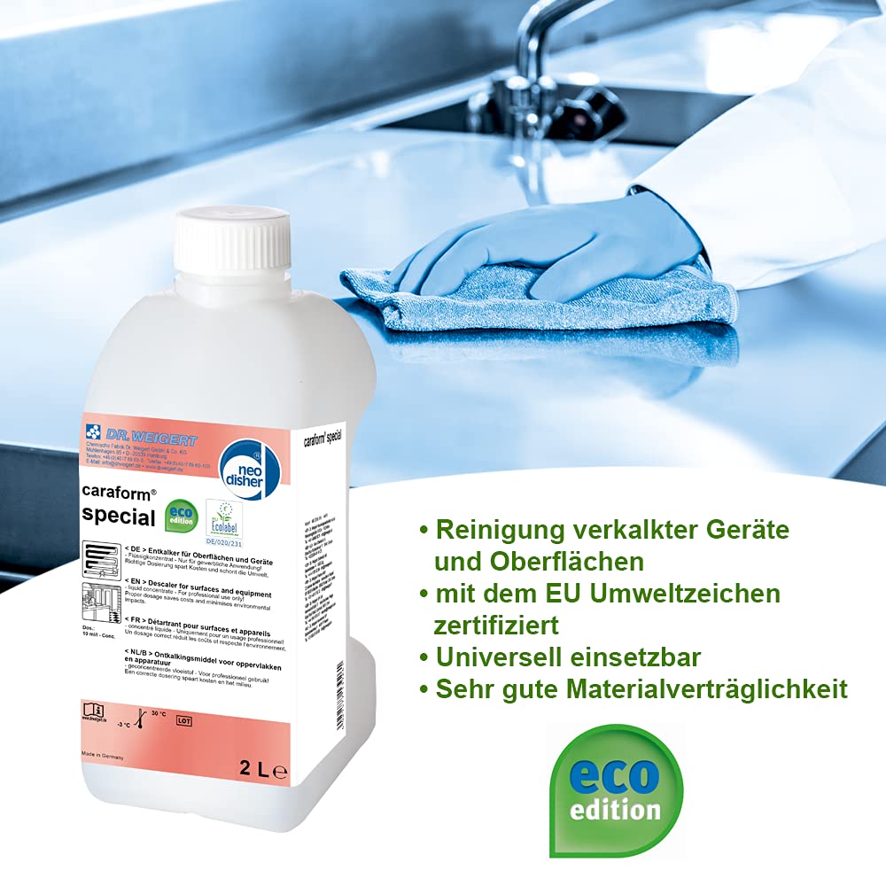 Entkalker für Oberflächen und Geräte, Dr. Weigert caraform special - Inkl. Dosieraufsatz, Flüssig, 2 Liter